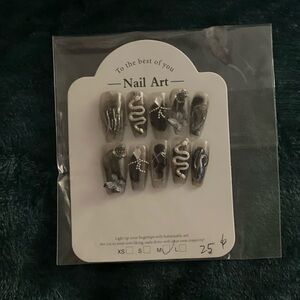 Black and Silver Nail Art Set